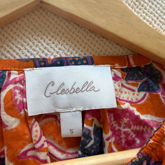 Cleobella Talia Organic Orange Floral Blouse - Picture 6 of 8